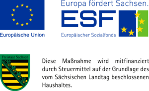 Logo EU, ESF, Sachsen Logo EU, ESF, Sachsen