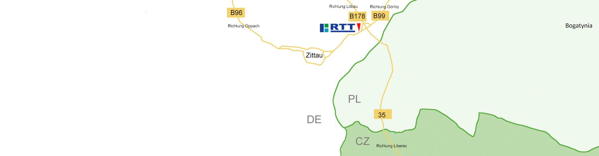 Kartenausschnitt Lage RTT